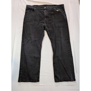 Levis 569 Loose Straight Jeans Mens 42x30 Charcol Black Denim Pants
